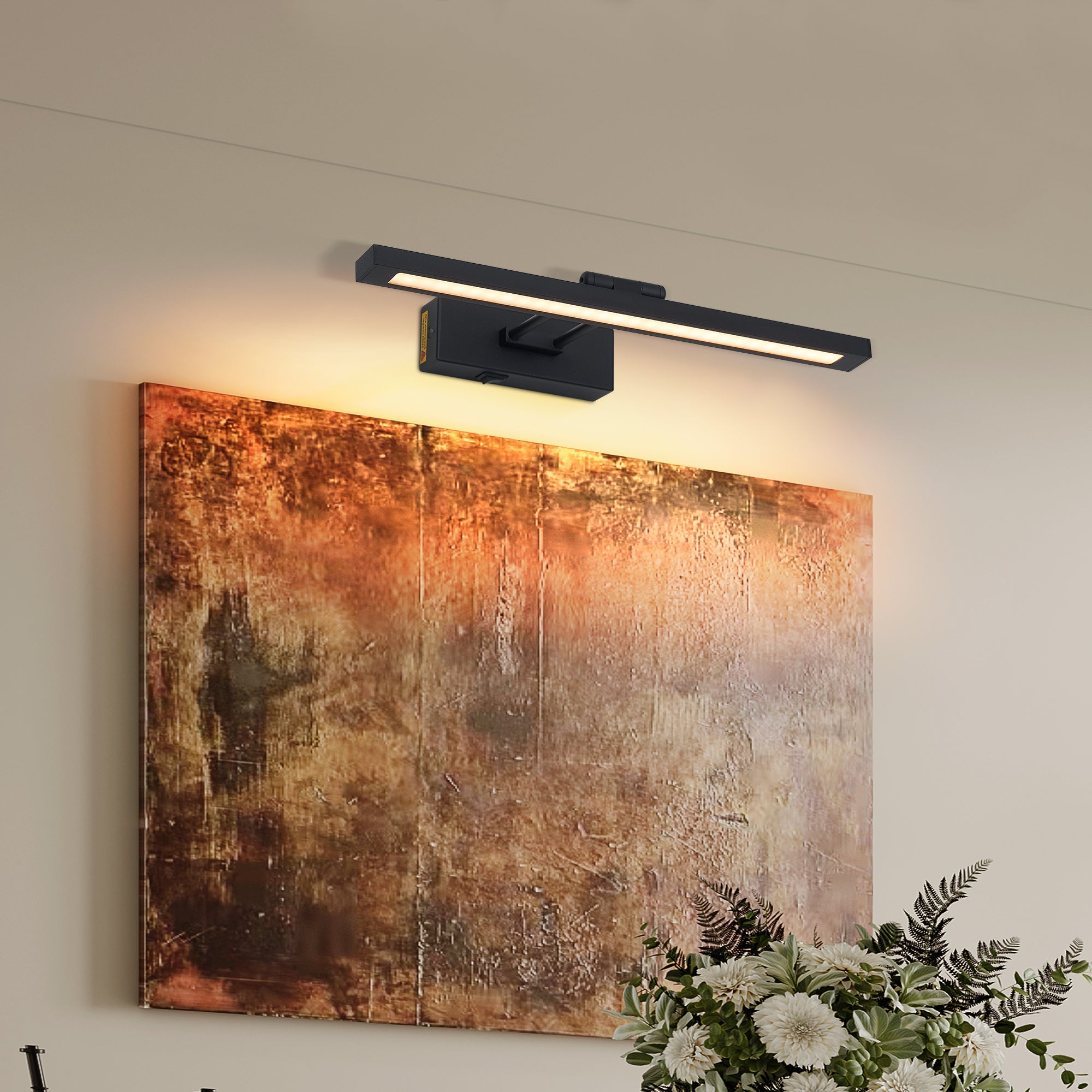 16 Black LED Picture Light  Remote & Dimmable