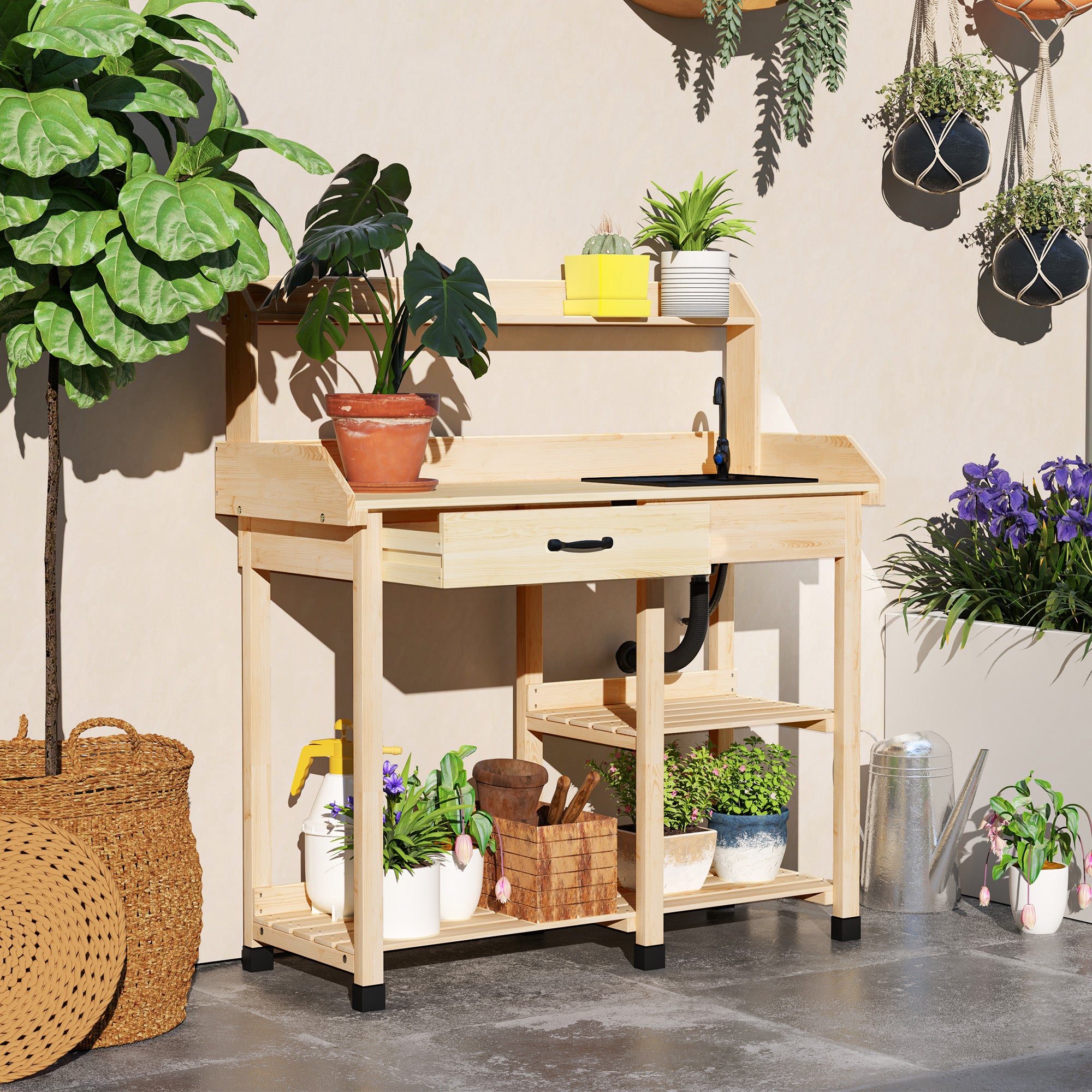 Gardening Potting Table Compact & Stylish