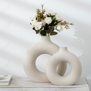 Frosted Particle Ceramic Flower Vase