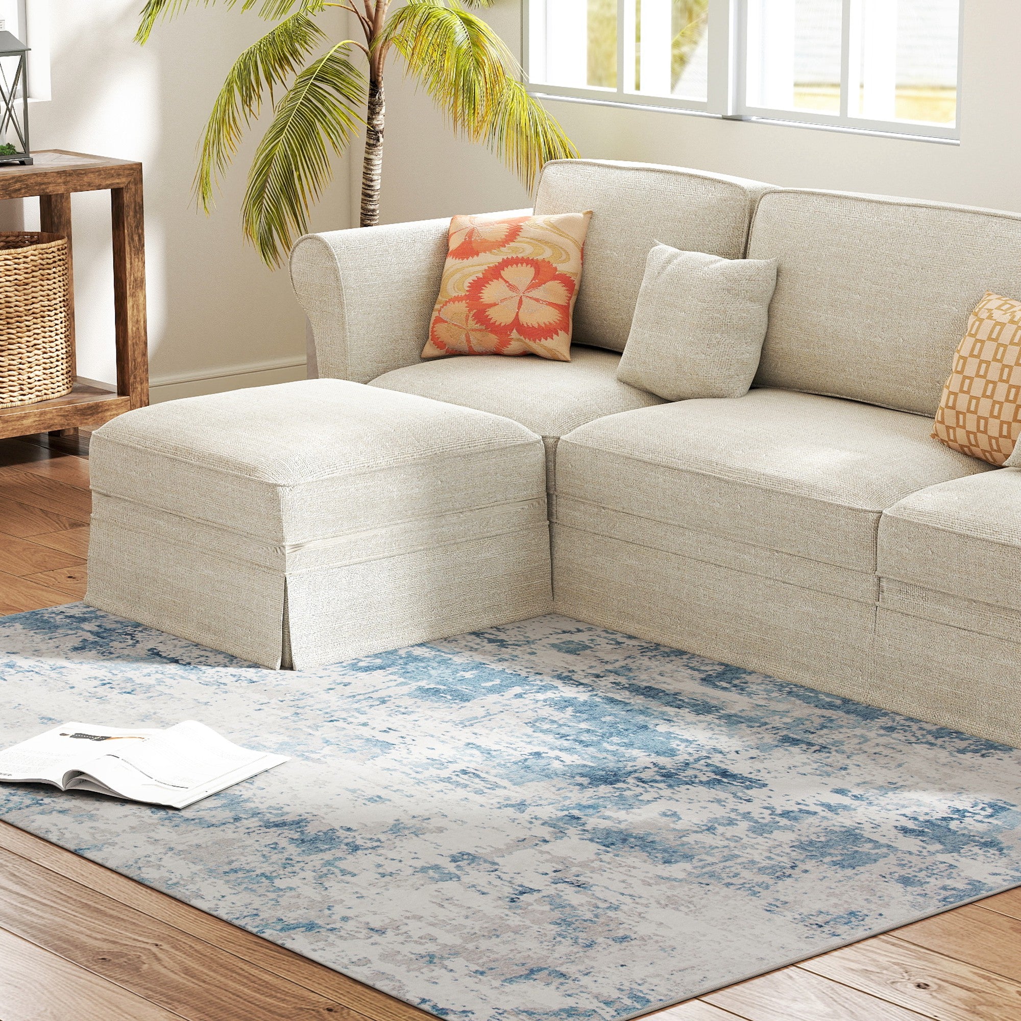 Soft Modern Area Rug 4x6 for Home