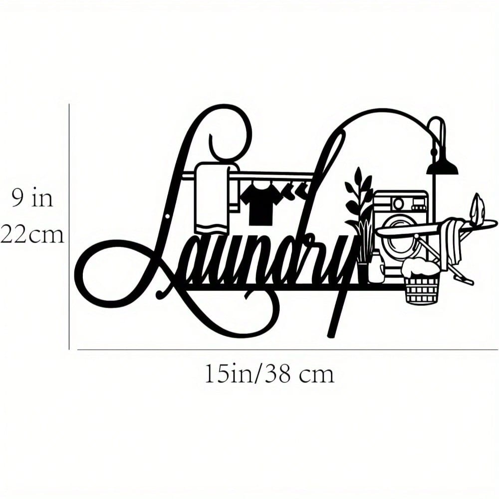 Rustic Metal Laundry Room Wall Sign